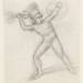 A Nude Figure with Classical Shield and Helm Hurling a Thunderbolt. Verso: Drawing